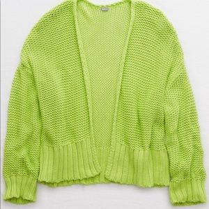 Aerie Easy Cropped Knit Cardigan